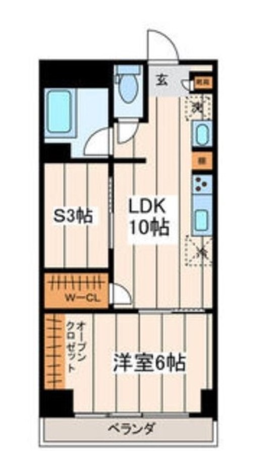 マンションかねき 4階 1SLDKの間取り