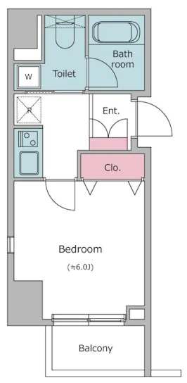 レジディア文京本郷Ⅱ 11階 1Kの間取り