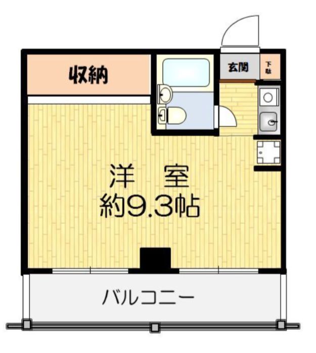 音羽ホームズ（大塚） 3階 1Rの間取り