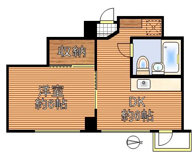 すい～とぴあ本郷 3階 1DKの間取り