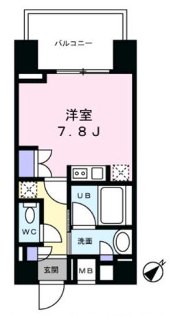 ベラヴィスタ千石 4階 1Rの間取り