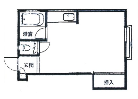 ウエスト千駄木 2階 1Rの間取り