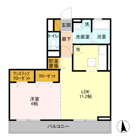 Ｄ－Ｒｏｏｍ田端【ディールーム田端】 3階 1LDKの間取り