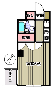 Ｋ＆Ｓ小石川【ケーアンドエス小石川】 3階 1Kの間取り