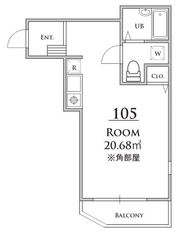 レジデンス本駒込 1階 1Rの間取り