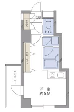 クオーレ目白台 4階 1Rの間取り