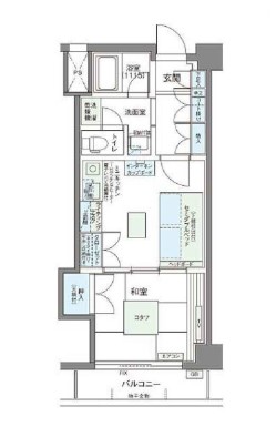 コンフォート文京小石川 1階 1DKの間取り