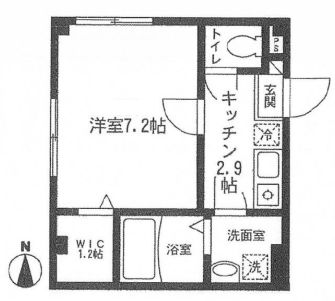 フェーヴ西片 3階 1Kの間取り
