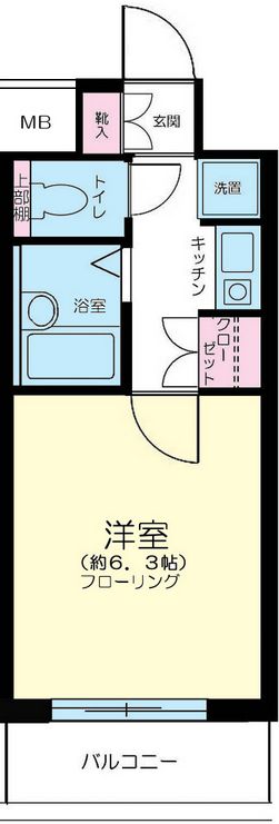 日神パレステージ音羽 1階 1Kの間取り