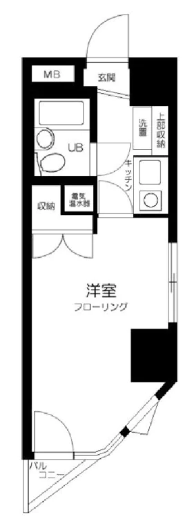 パールマンション白山 3階 1Kの間取り
