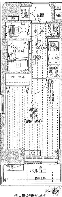 エステムプラザ神楽坂North Residence【エステムプラザ神楽坂ノースレジデンス】 5階 1Kの間取り