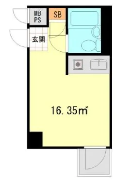 江戸川橋センチュリープラザ２１ 8階 1Rの間取り