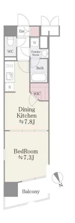 ステラメゾン茗荷谷 6階 1DKの間取り