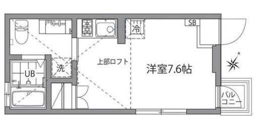グランエッグス新大塚E 2階 1Rの間取り