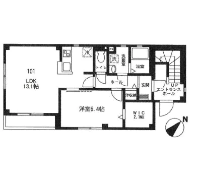 グランシャリオ千石 1階 1LDKの間取り