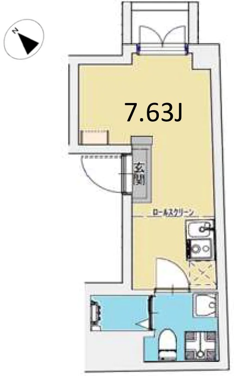 ヒルサイドテラス文京湯島 1階 1Rの間取り