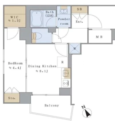 Ｂｒｉｌｌｉａ　ｉｓｔ　文京茗荷谷（ブリリアイスト文京茗荷谷） 5階 1Kの間取り