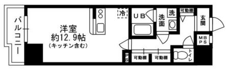 レジディア目白 6階 1Rの間取り