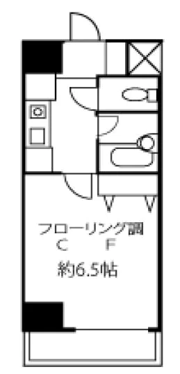 ラフィーネ本郷 2階 1Kの間取り