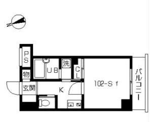 スカイコート本郷東大前壱番館 1階 1Kの間取り