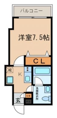 Feliz小石川 4階 1Kの間取り