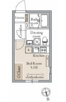 ＬｉｖｅＦｌａｔ千駄木（ライブフラットセンダギ） 1階 1Rの間取り