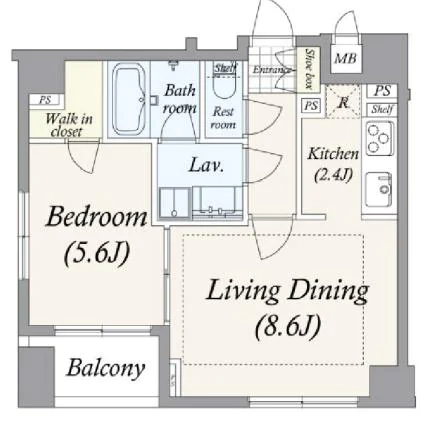 グラーサ本郷東大前 10階 1LDKの間取り