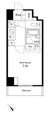 KDX文京千石レジデンス 3階 1Kの間取り