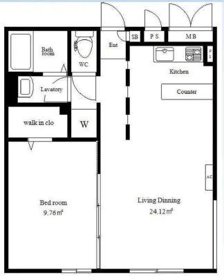 ALERO白山（アレーロ白山） 3階 1LDKの間取り