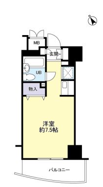 アルモニー御茶ノ水 10階 1Rの間取り