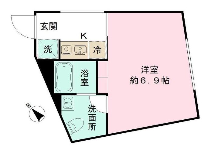 【築浅】the KOISHIKAWA 4階 1Rの間取り