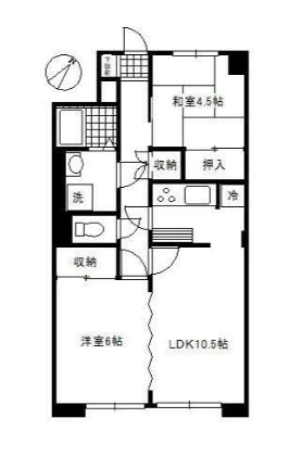 湯島ハイタウンB棟 8階 2LDKの間取り