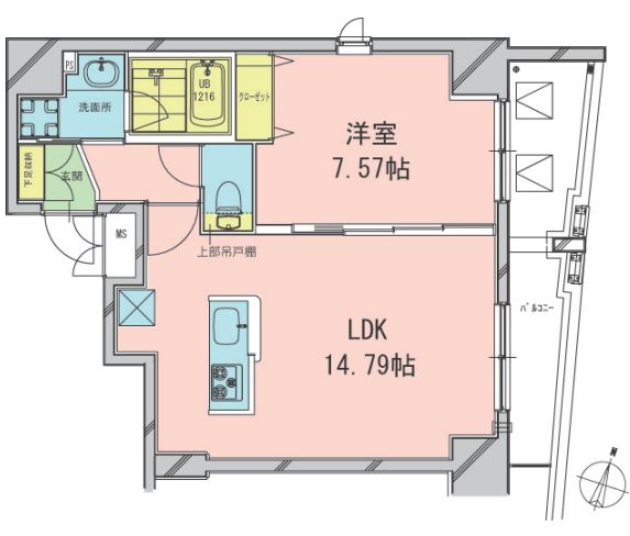 本郷エーワン東大前 11階 1LDKの間取り