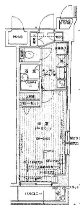 ジュエル文京白山 2階 1Kの間取り