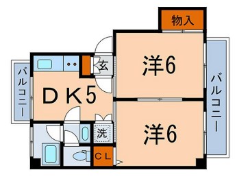 Boa sorte本駒込（ボアソルテ本駒込） 4階 2DKの間取り