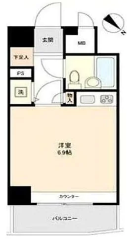 藤和シティコープ新大塚 1階 1Rの間取り