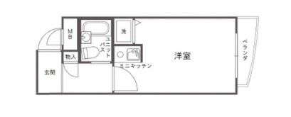 プレシーザ本駒込 4階 1Rの間取り