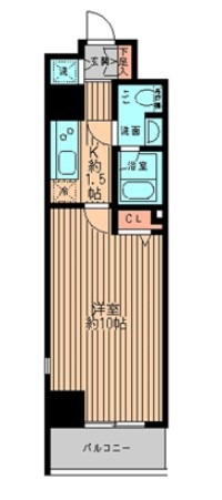 レガーロ御茶ノ水Ⅰ 5階 1Kの間取り