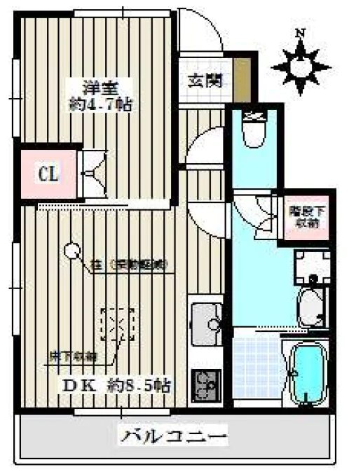 アリエール文京千石 1階 1DKの間取り