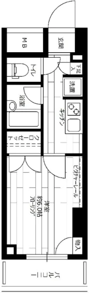 ステージファーストお茶の水女子大前 10階 1Kの間取り