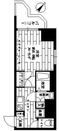 ステージファーストお茶の水女子大前 11階 1Kの間取り
