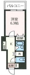 エスティメゾン神田 12階 1Kの間取り