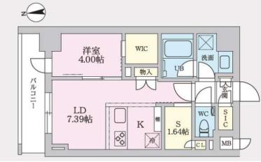 【新築】タスキプライムテラス後楽園 6階 1SLDKの間取り