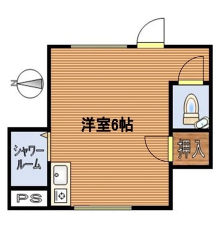 第一末廣ビル 2階 1Rの間取り