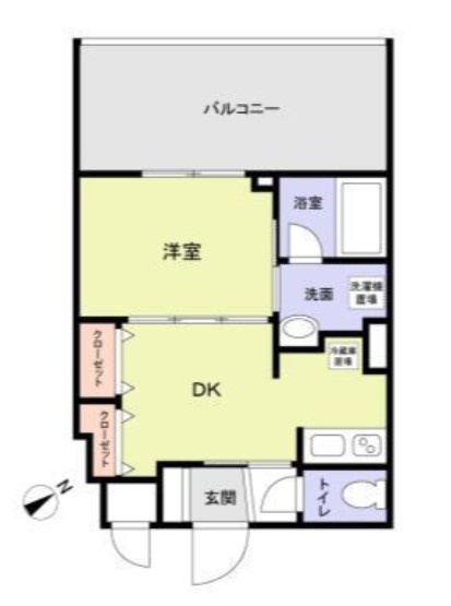 シルバーウッド春日（Ｓｉｌｖｅｒ　Ｗｏｏｄ　ＫＡＳＵＧＡ） 4階 1DKの間取り