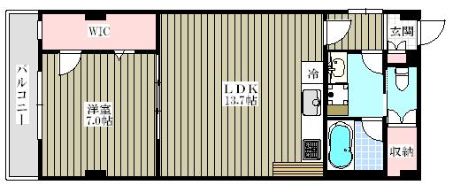 光ビル（小石川） 4階 1LDKの間取り