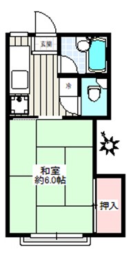 プチハウス小暮 2階 1Kの間取り