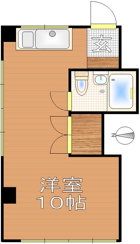 カサベルデ 2階 1Rの間取り