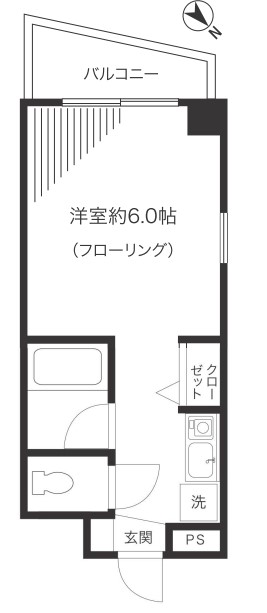 内田ビル（本駒込） 7階 1Kの間取り