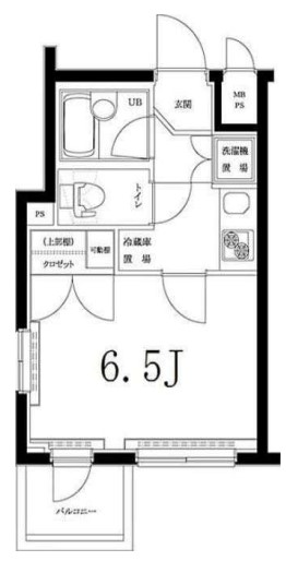 ルーブル本駒込 2階 1Kの間取り